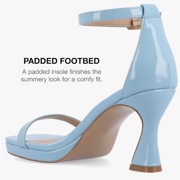 NWT  Something Blue Open square toe high heel with ankle strap size 7 1/2 - Picture 8 of 11